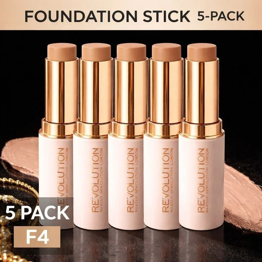 5-Pack, F4 | Makeup Revolution Fast Base Stick Foundation